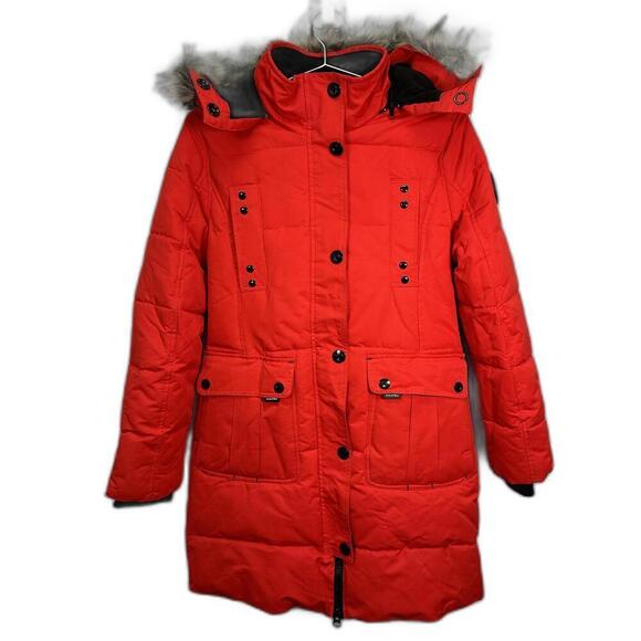 Koldtek Red Parka Puffer Winter Coat Medium - Picture 1 of 4